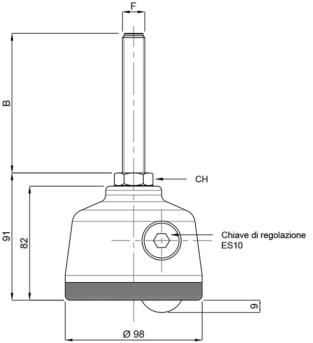 PREMIČNI VIJAK M16x100/184 Zn