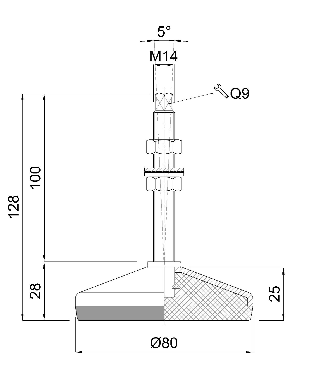 GIBLJIVI VIJAK M14x100/128 80