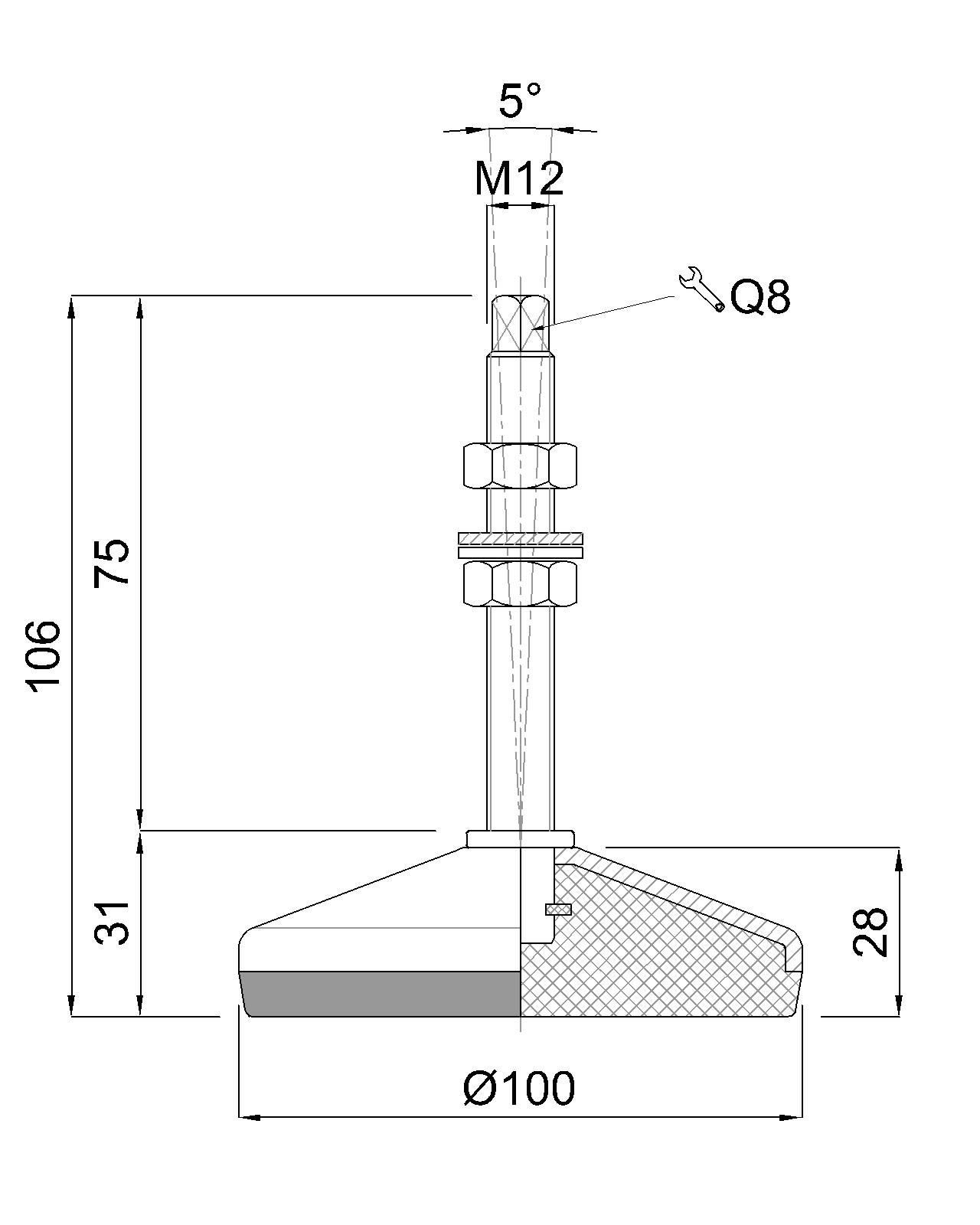 GIBLJIVI VIJAK M12x75/106 f100