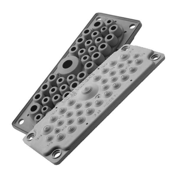 PLOŠČA MC35 IP65 RAL 9005, črna, puša z več luknjami