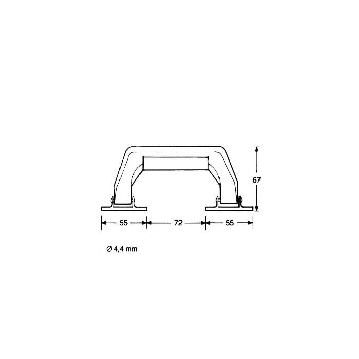 ROČAJ ZA KOVČEK 182x67mm črn