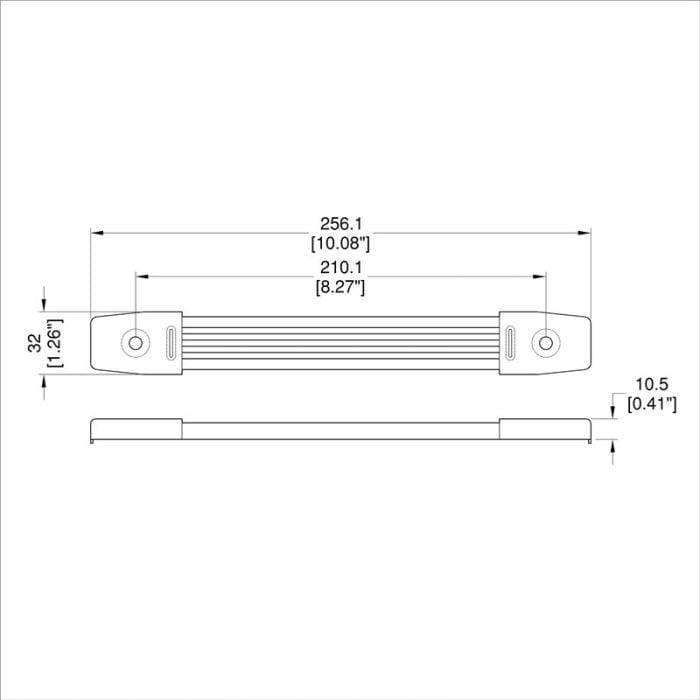 ROČAJ 258x32mm PVC kapa Cr