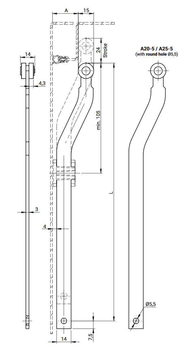 PLOŠČATE PALICE A25 L=800mm