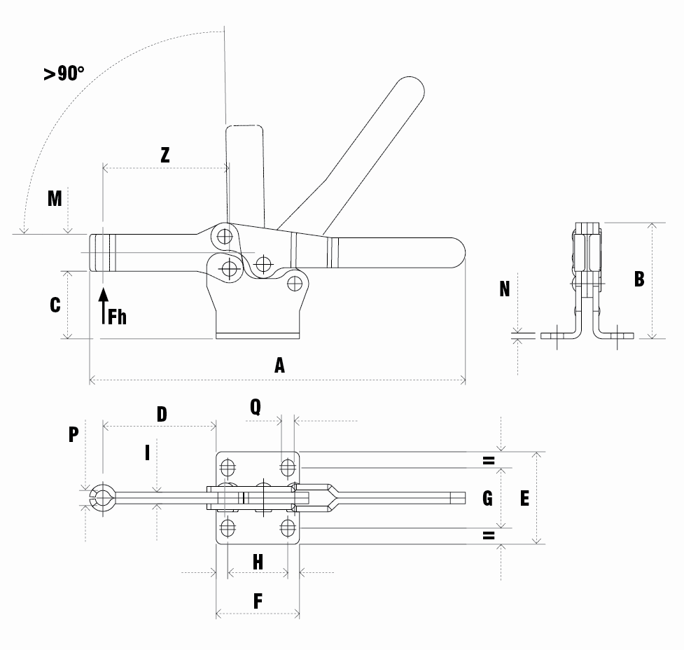 HORIZONTALNO VPENJALO 165mm fo