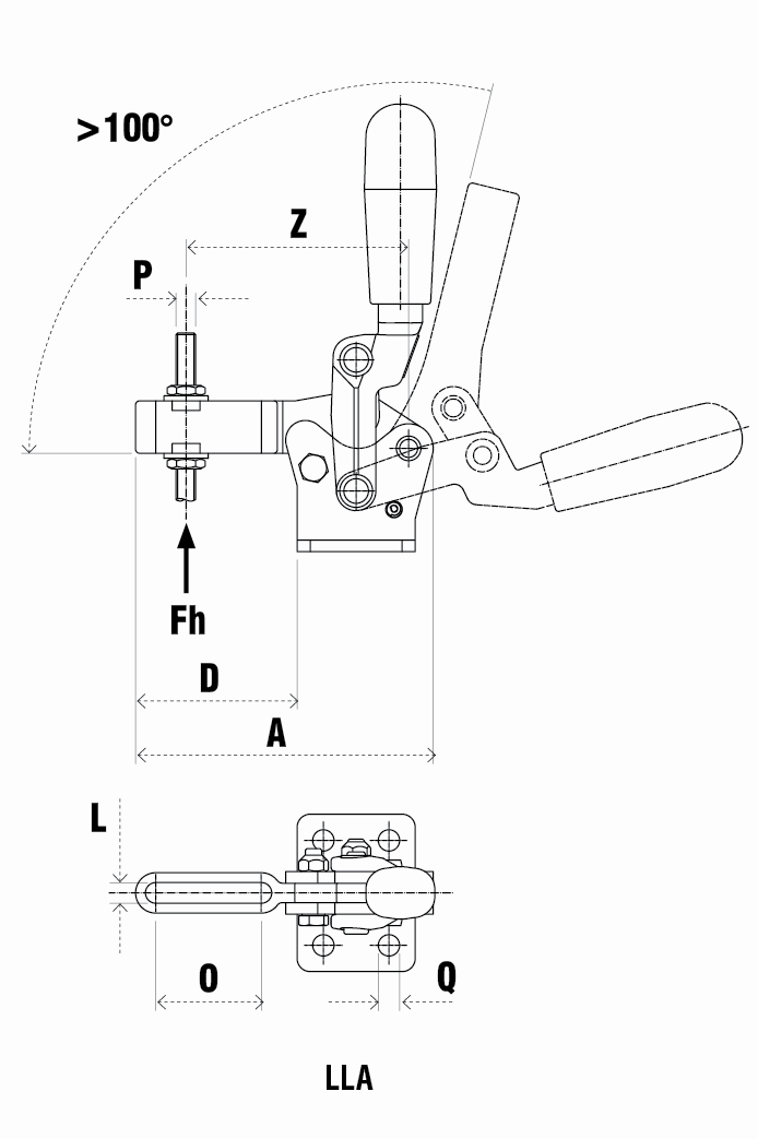 VERTIKALNO VPENJALO 215mm fosf