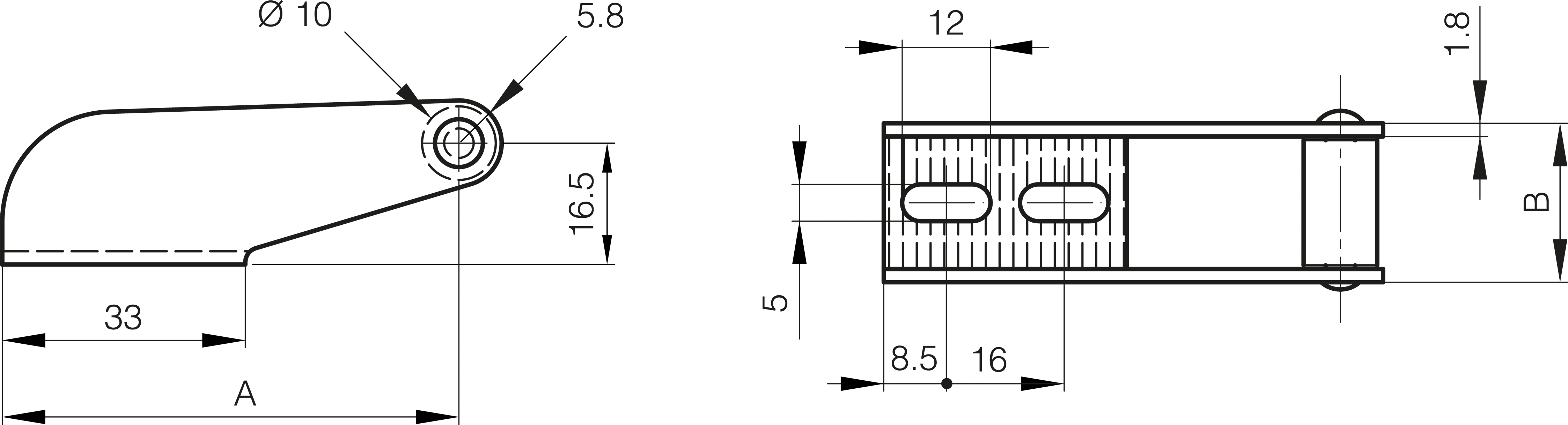 ZAPENJALNI HAKELJ 69x22mm kro