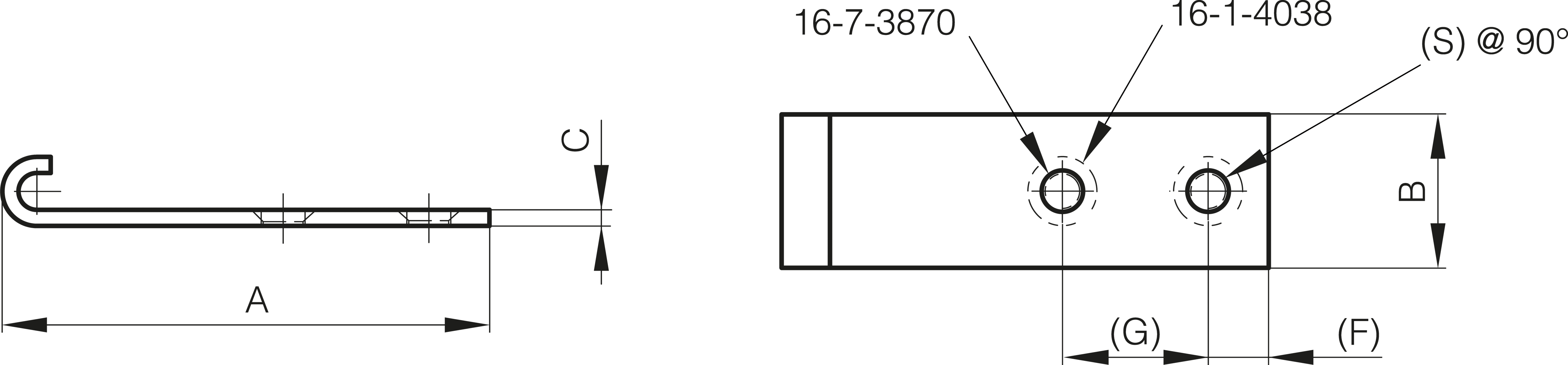 HAKELJ ZAPIRALA 25x63mm Zn