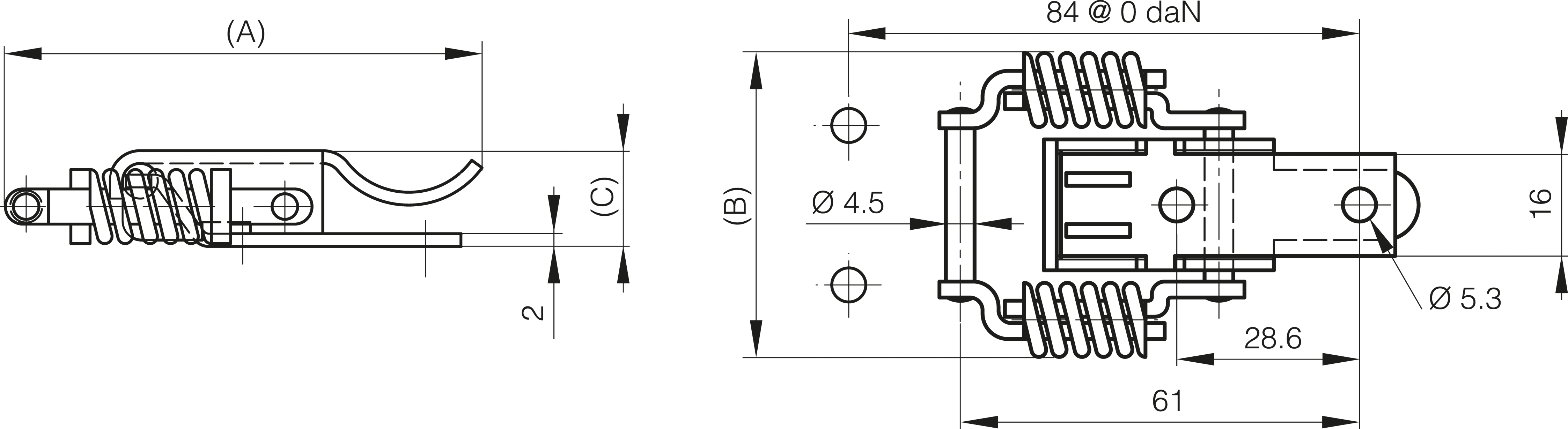 VZMETNO ZAPIRALO 74x16 Zn
