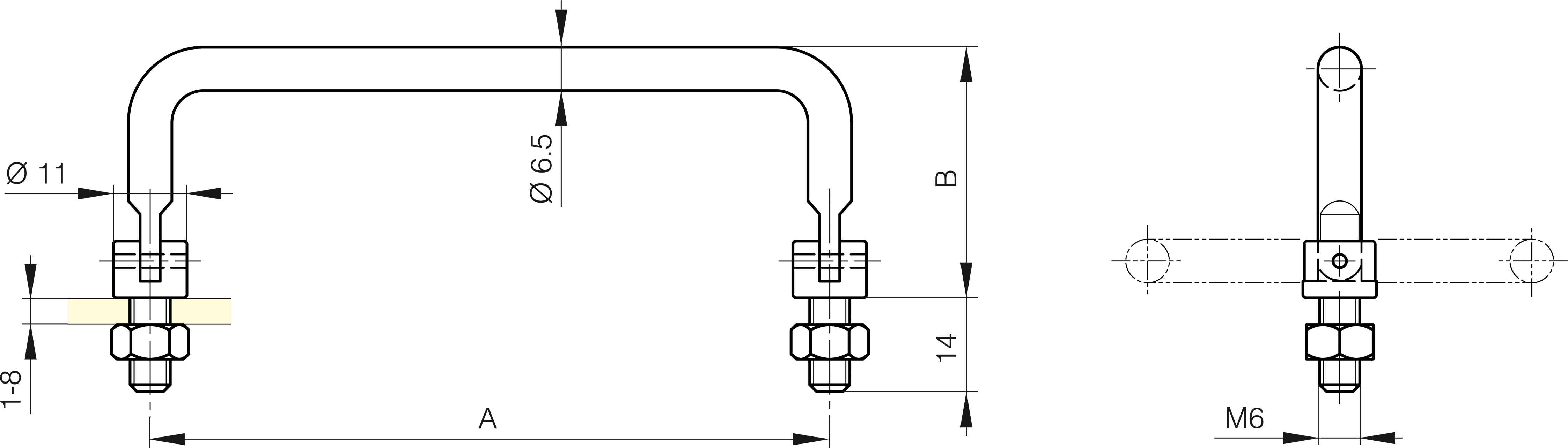 ROČAJ 101,5x37,5mm črn epoxy