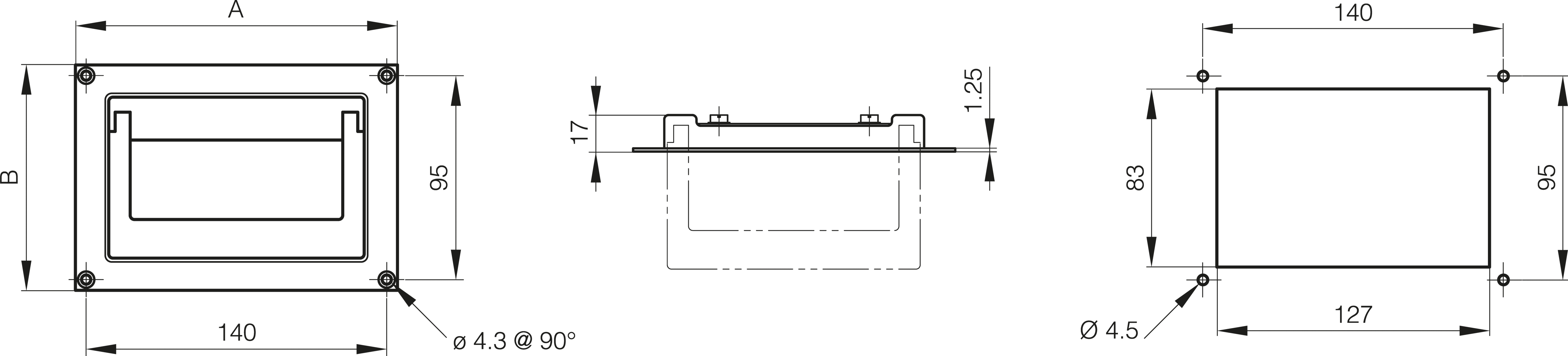 ROČAJ 105x63,5mm