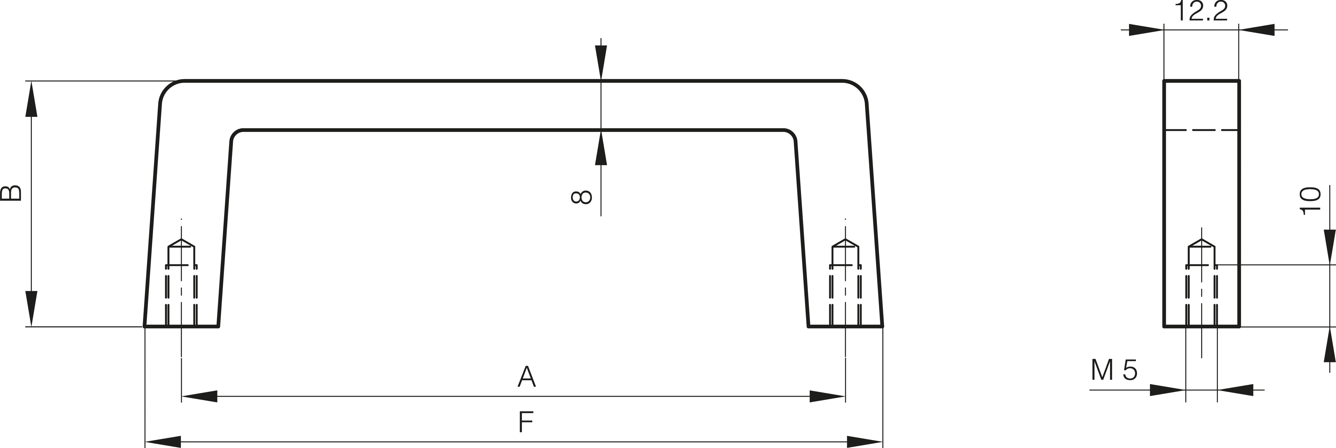 ROČAJ 120x40mm Alu črn