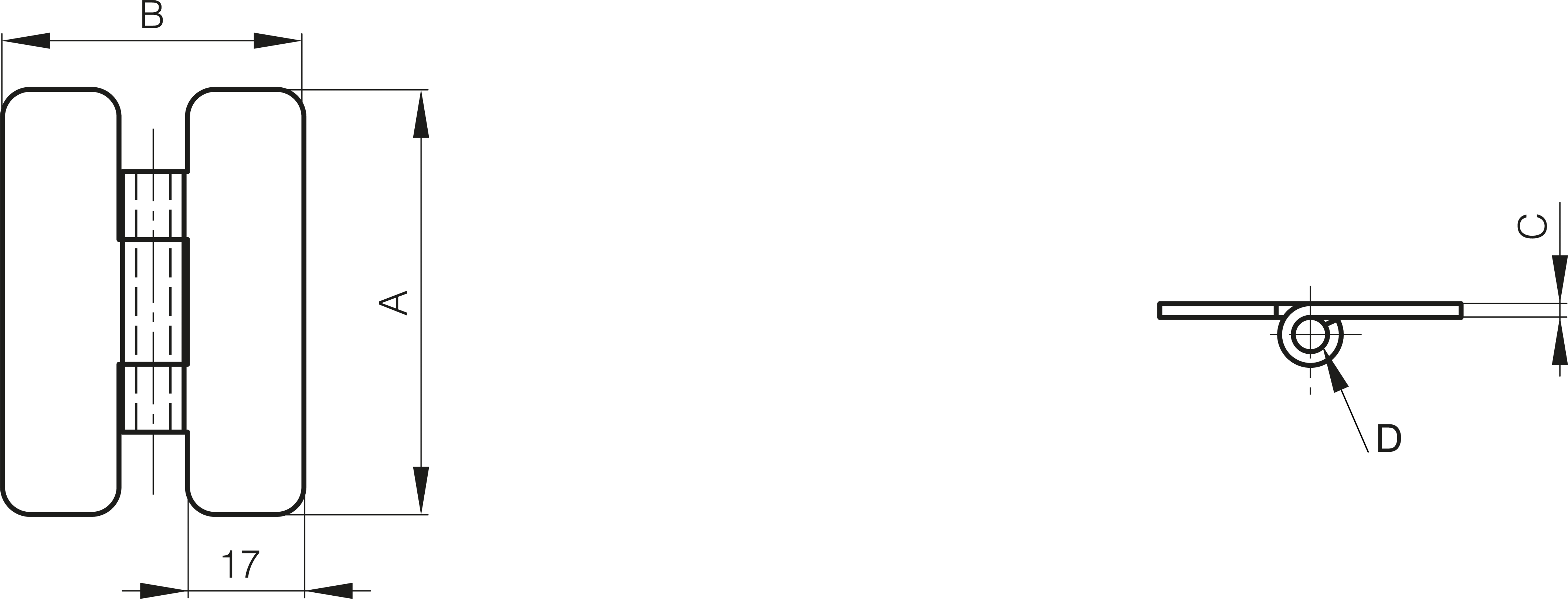 TEČAJ 62x44x2mm surov