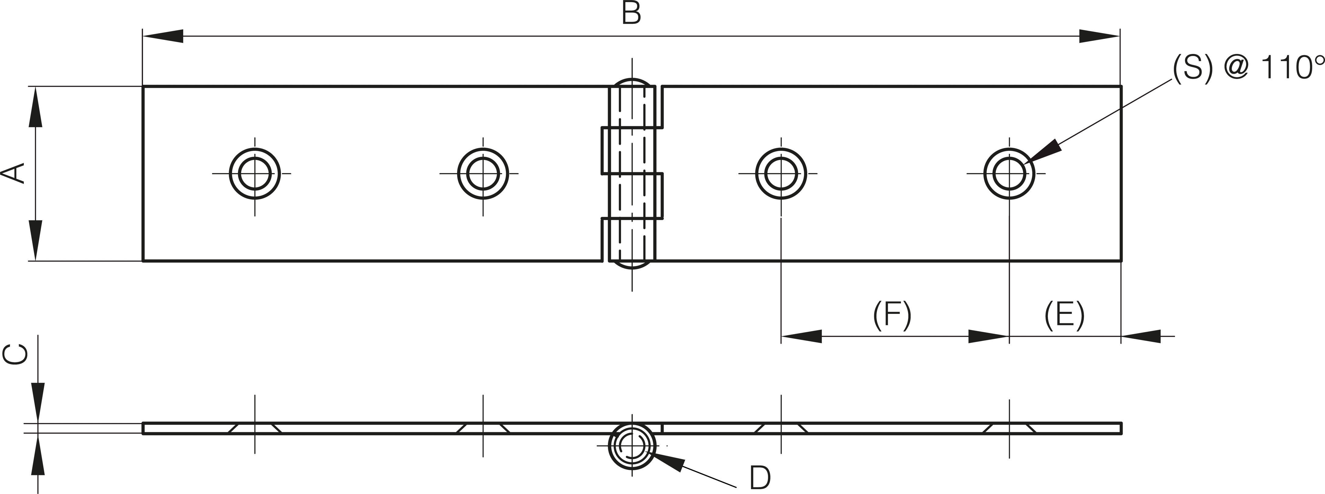 TEČAJ 20x80x1,2x3mm surovi