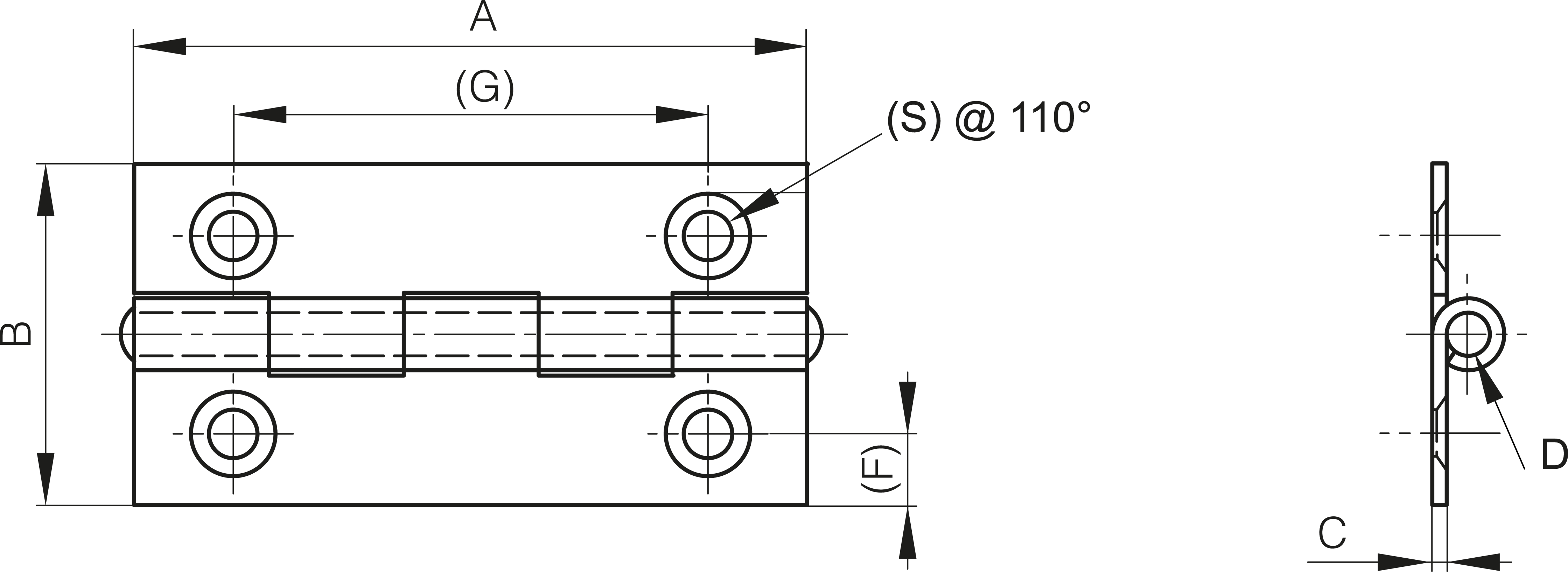 TEČAJ 50x30x1mm INOX 304