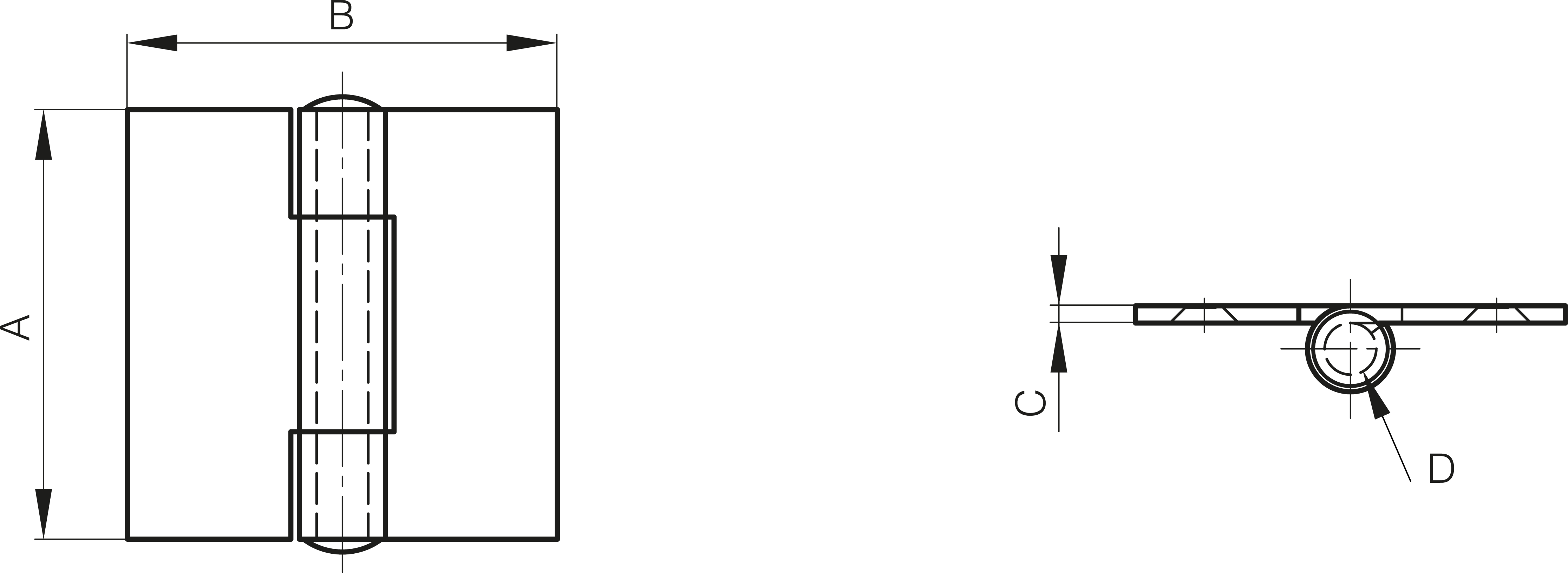 TEČAJ 60x60x2mm INOX 304