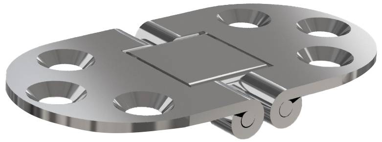 TEČAJ 38,1x71,1x2mm INOX