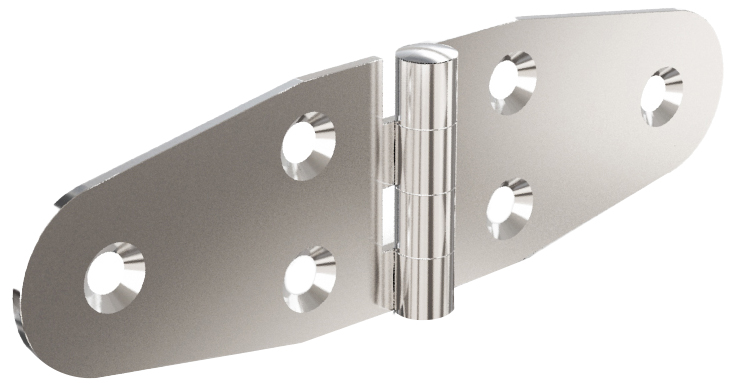 TEČAJ 40,1x137,3x2mm INOX