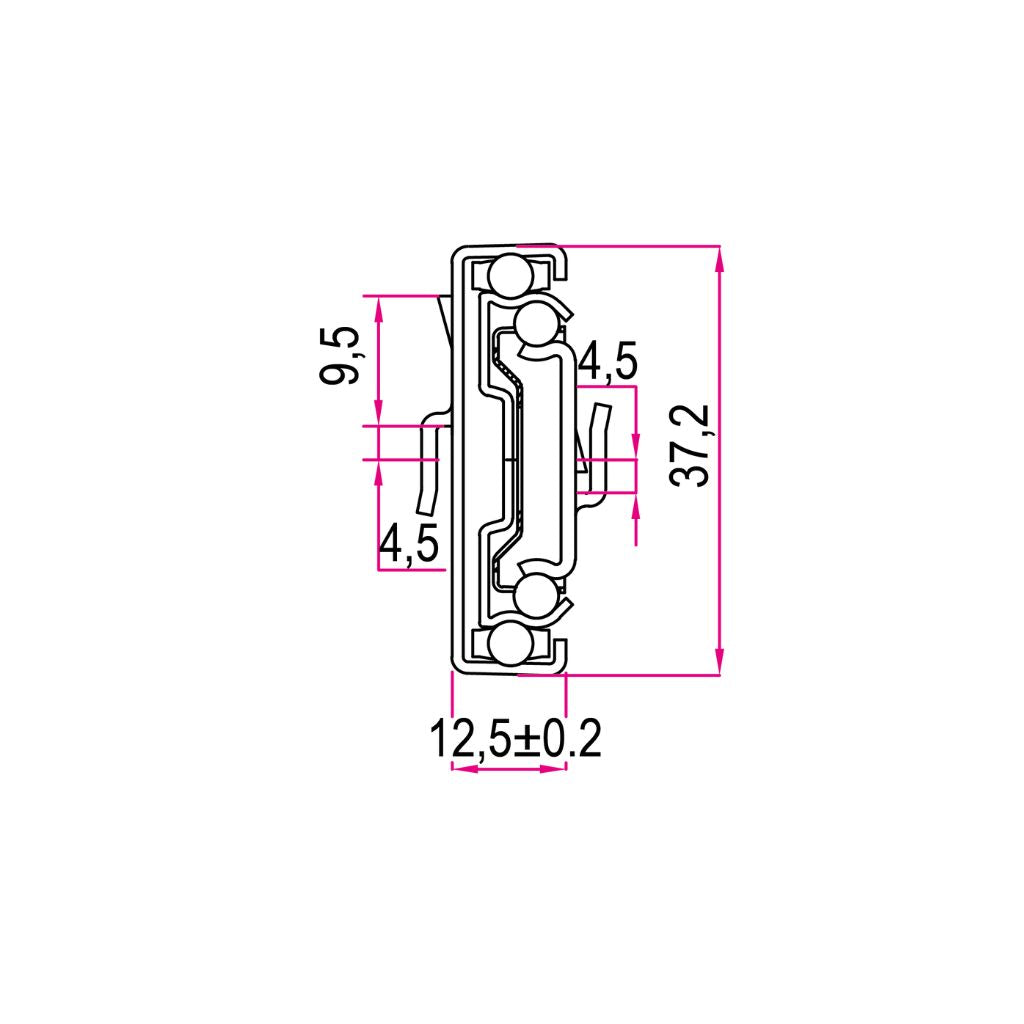ROČAJ PP 86x44mm M5 črn