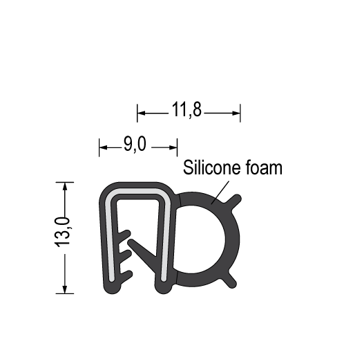PROFIL NASADNI str 13mm SIL