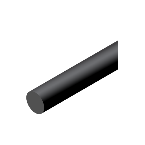 PROFIL OKROGLI 8mm NBR črn