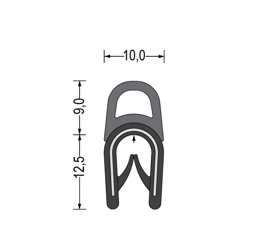 PROFIL NASADNI ravni 21mm PVC