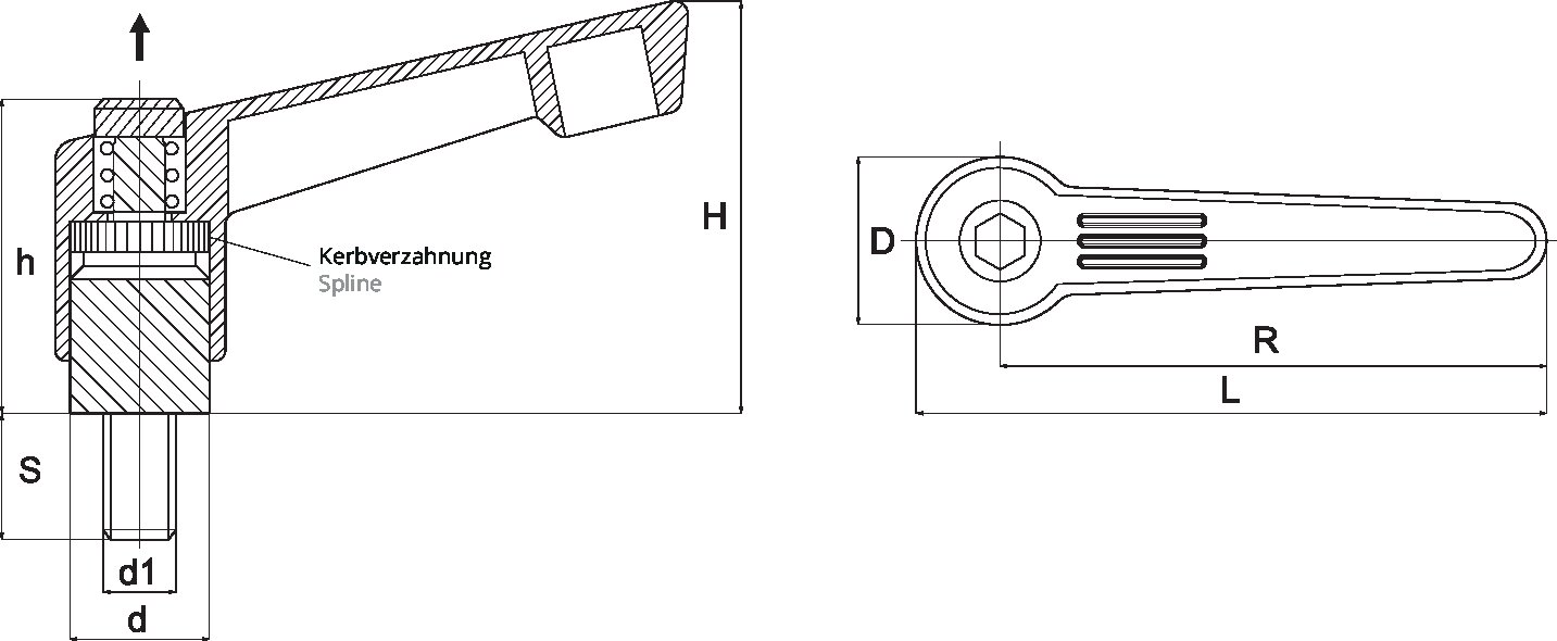 ZATEZNA ROČICA M10x50mm GDZn č