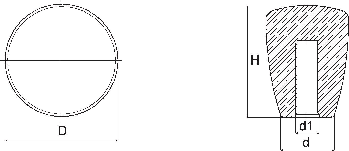 CILINDR.ROČAJ fi 25x34mm PA GV
