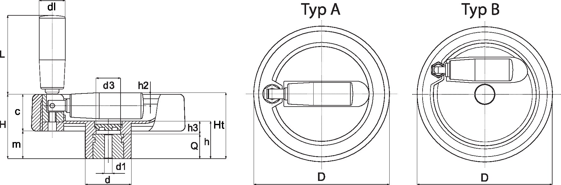 ROČIČNO KOLO fi 80mm-10 PA6 GV