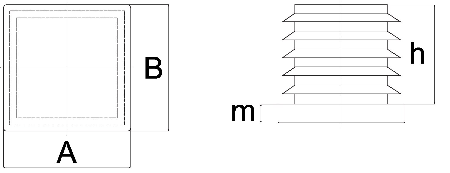 PLASTIČNI ČEP kvadratni 0100101320