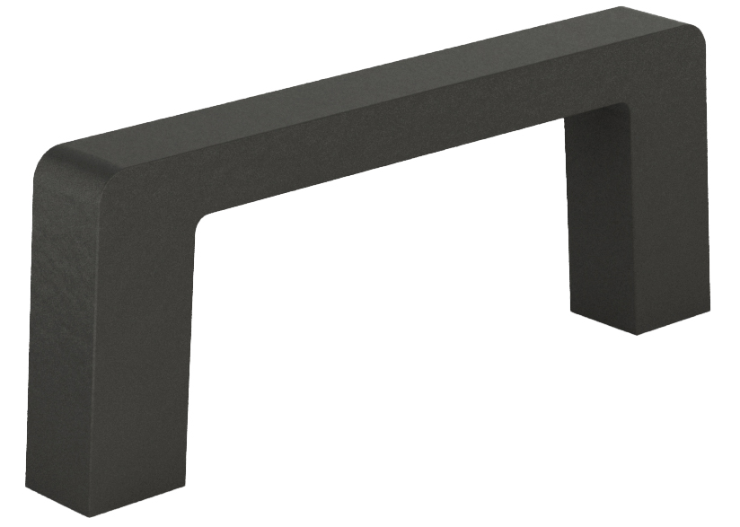 Črni aluminijasti ročaji, montaža z zadnje strani, 88 do 120 mm
